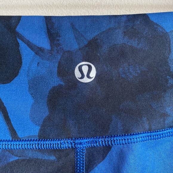 Lululemon Wunder Under Legging Inky Blue Floral 4 - Picture 4 of 10
